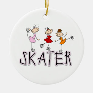 Skater T - Shirt und Geschenke Keramik Ornament