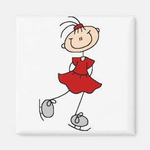 Skater-Tshirts und Geschenke für rote Kleidung Magnet