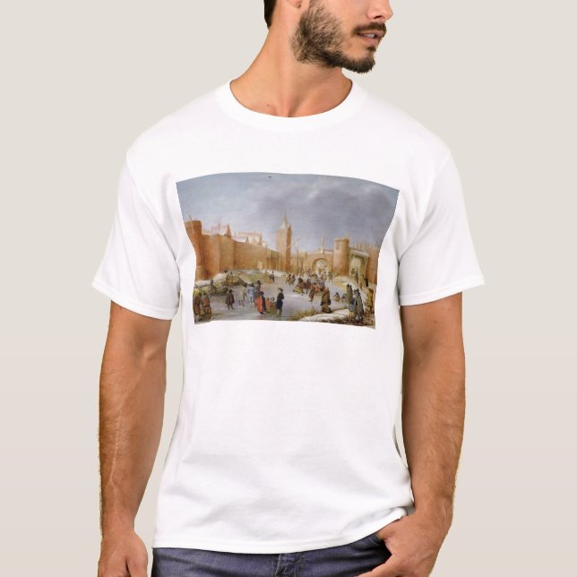 Skater und Kolf Spieler außerhalb der Stadt von T-Shirt (Vorderseite)