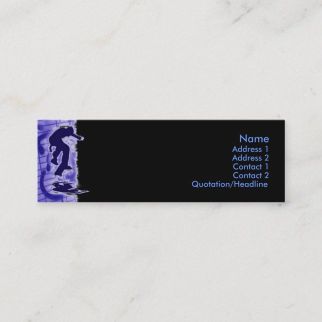 Skater Visitenkarte (Vorderseite)