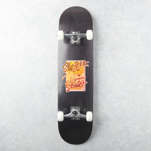 Skater werden skaten Skelett-Typ Skateboarder Aufkleber