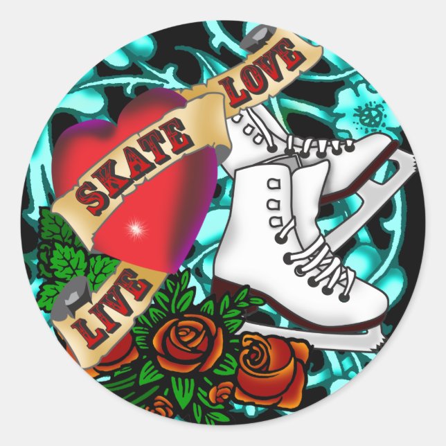 SkaterGirl Tattoo Sticker (Vorderseite)