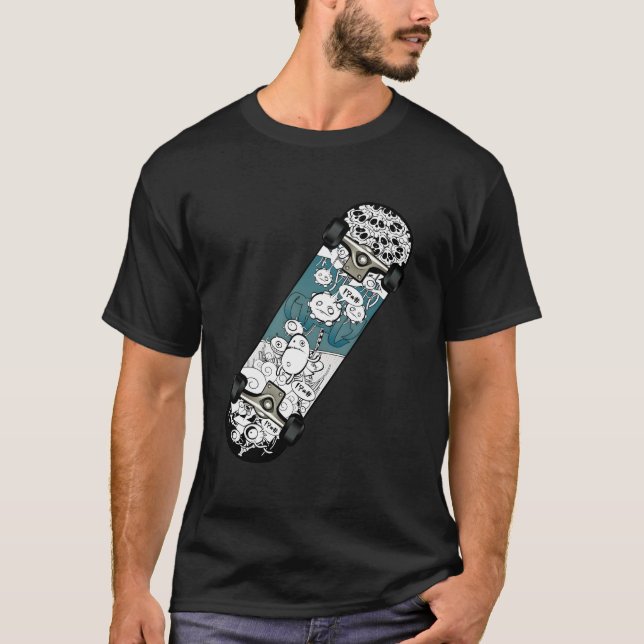 Skaters Having Fun Pro Skateboarding For N T-Shirt (Vorderseite)