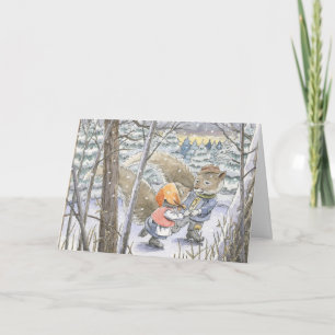 "Skaterwaltz-" Weihnachtskarte Feiertagskarte