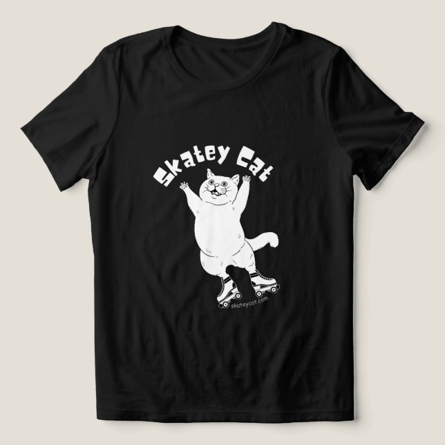 Skatey Cat Tri-Blend Shirt (Design Vorderseite)