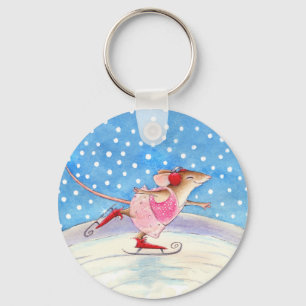 Skating mouse keychain schlüsselanhänger