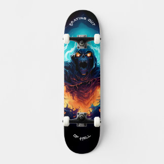 Skating out of Hell - Skull  Skateboard