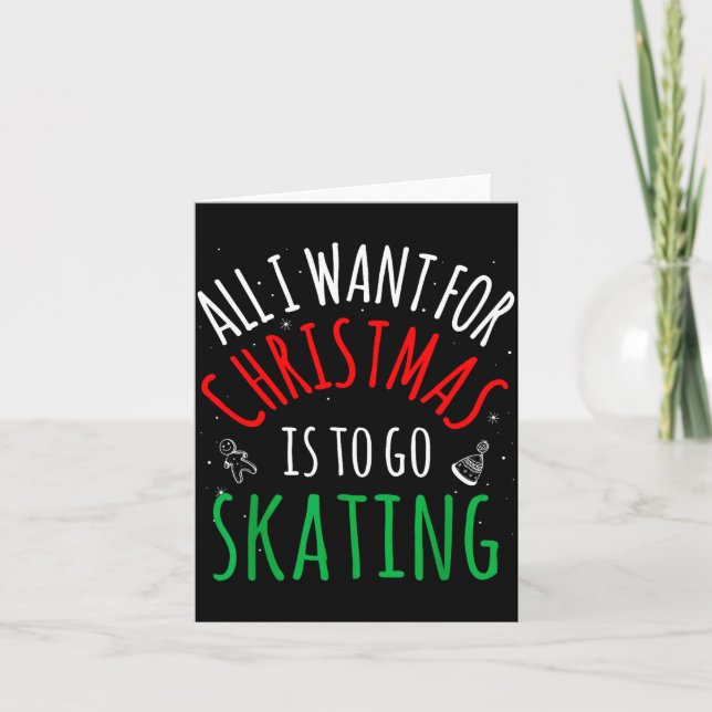 Skating Skate - Group Matching Family Christmas Fu Karte (Vorderseite)