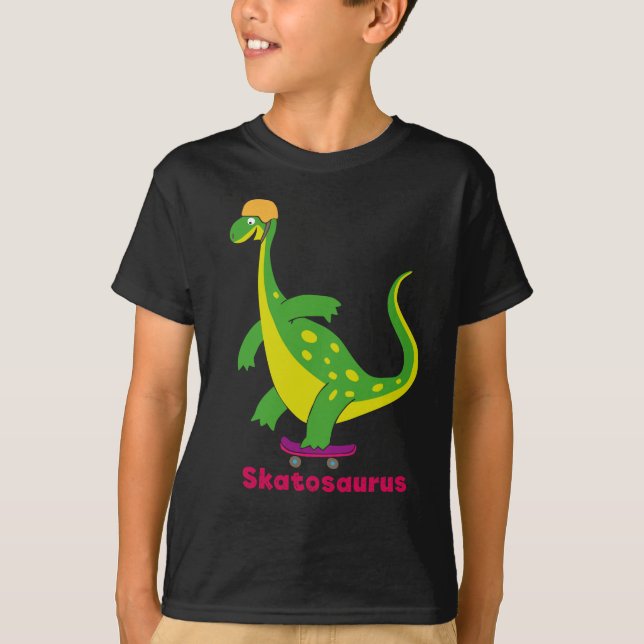 Skatosaurus black T-Shirt (Vorderseite)
