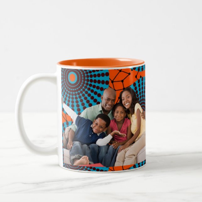SKAYMARTS | Afrikanische Wax Design-Tasse für Foto Zweifarbige Tasse (Links)