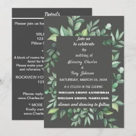 Skaymarts | Blumenkalligraphische Minimalistische  Einladung