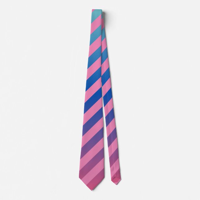 Skaymarts Design Blue Pink Color Neck Tie Krawatte (Vorderseite)