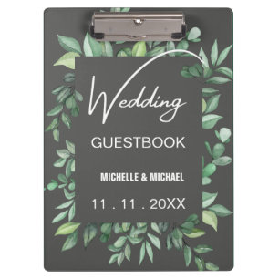 Skaymarts   Elegant Floral Wedding Guest Klemmbrett