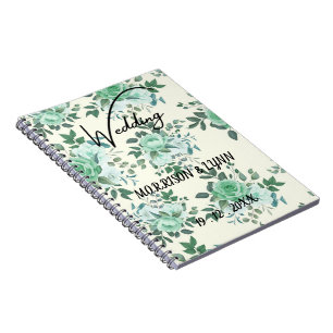 Skaymarts Elegant Greenerity Wedding Guest Notizblock