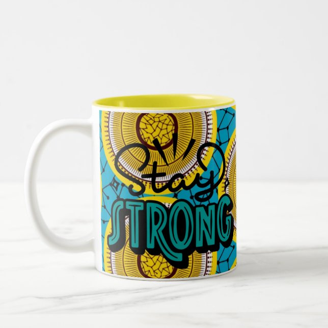 SKAYMARTS | Kalligraphische Gelbe Afriprints Tasse (Links)