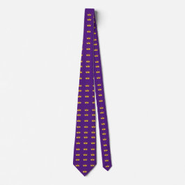 Skaymarts Lila Farbe Golden Crown Neck Tie Krawatte