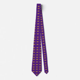 Skaymarts Lila Farbe Golden Crown Neck Tie Krawatte