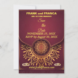 Skaymarts | Mandala Calligraphic Unique Script Sav Save The Date