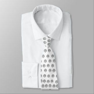 Skaymarts White Color Black Signal Neck Tie Krawatte