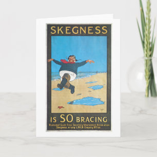 Skegness, England Vintage Travel Poster Karte