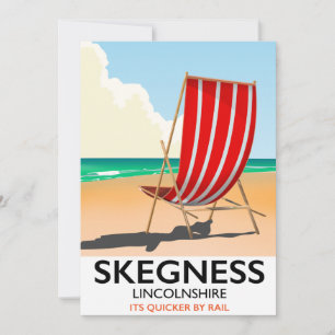 Skegness Lincolnshire Strandposter Einladung