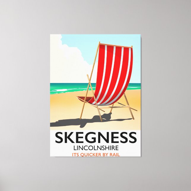 Skegness Lincolnshire Strandposter Leinwanddruck (Vorderseite)