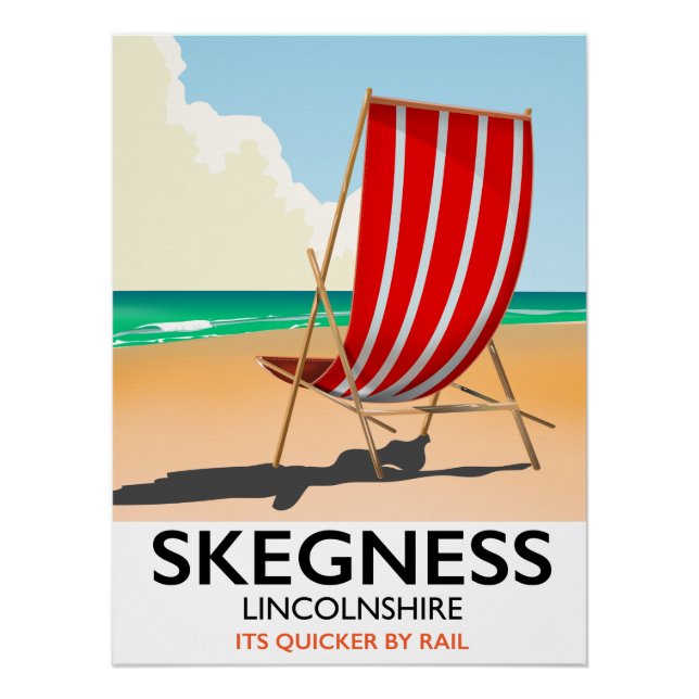 Skegness Lincolnshire Strandposter Poster (Vorderseite)