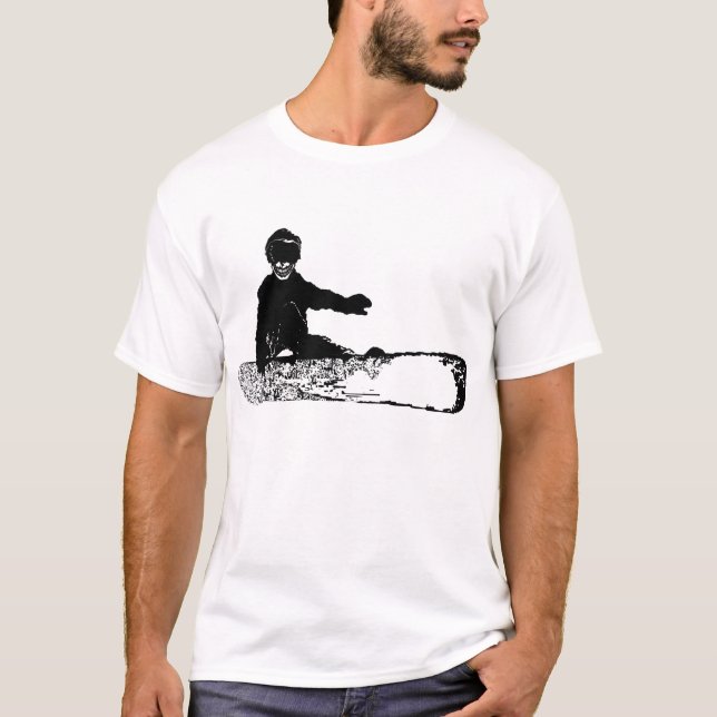 Skeleboarder. Schwarz. T-Shirt (Vorderseite)