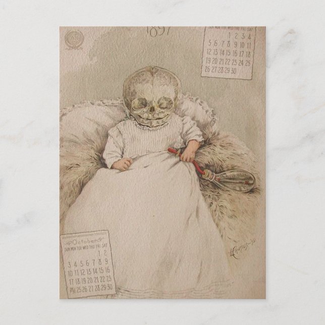 Skeletal Baby Postkarte (Vorderseite)