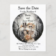 Skeletal Couple Save the Date