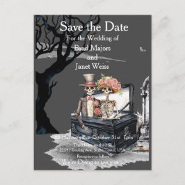 Skeletal Couple Save the Date Postkarte