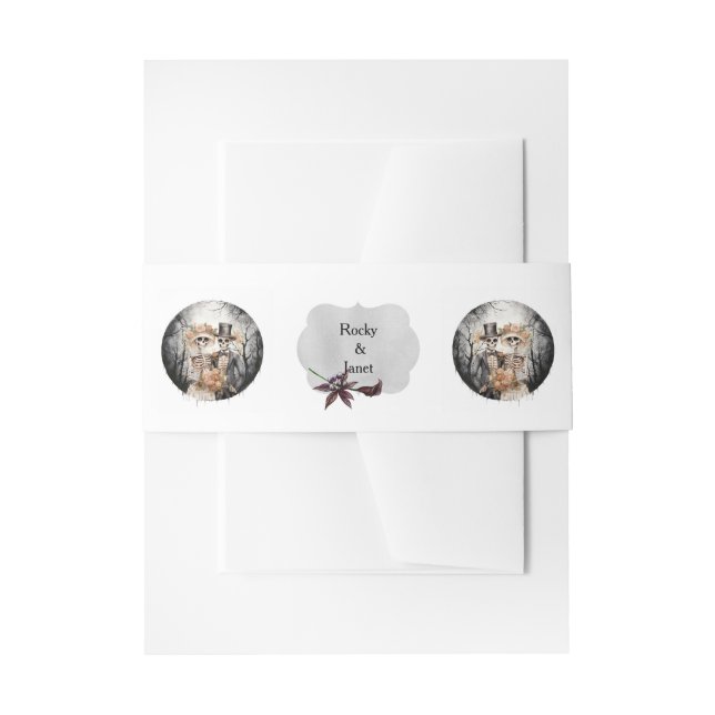 Skeletal Couple Wedding Einladungsbanderole (Vorderseite Beispiel)