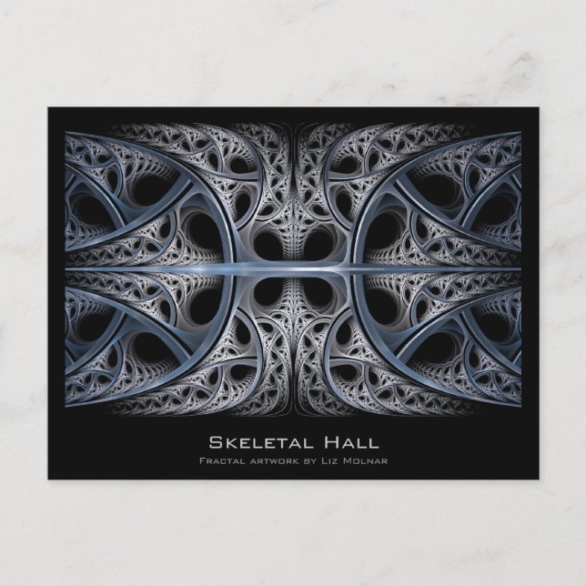 Skeletal Hall Fraktal Artist Card Postkarte (Vorderseite)