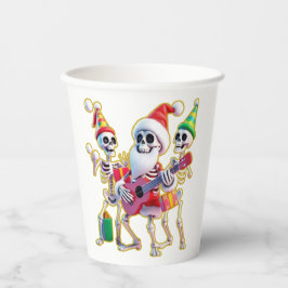 **Skeleton 3D Christm Santa Party – Funnyas Skelet Pappbecher