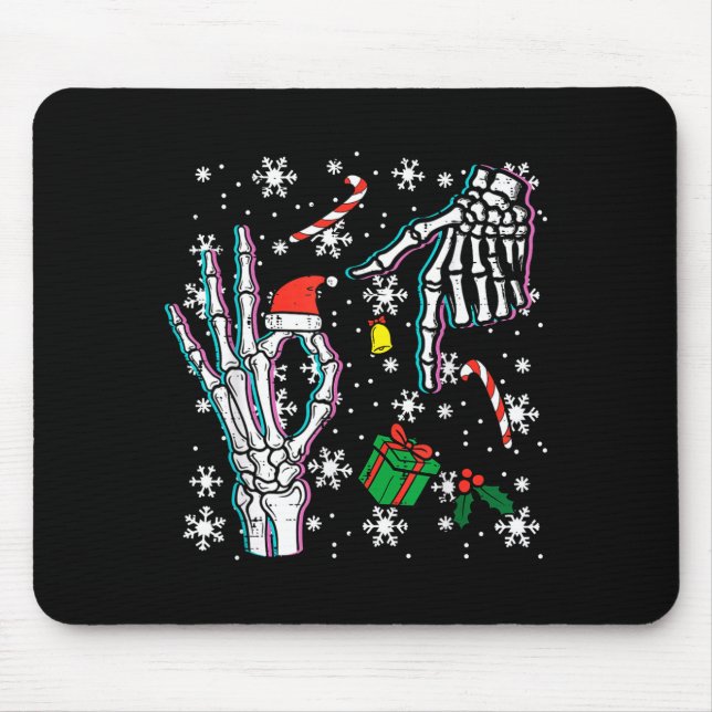 Skeleton 67 Meme Funny Christmas 6 7 Boys Youth Te Mousepad (Vorne)
