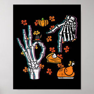 Skeleton 67 Meme Lustiges Erntedankfest 6 7 Jungen Poster