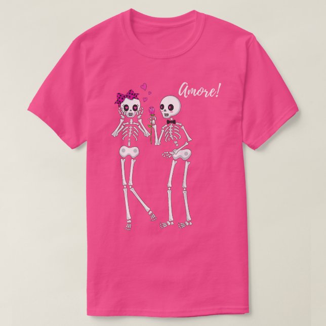Skeleton Amore  T-Shirt (Design vorne)