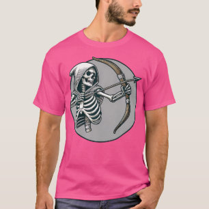 Skeleton Archer Fantasy and Archery Grim Sensenman T-Shirt