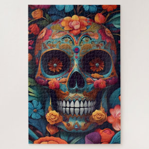 Skeleton Art Muerto Fest Dio Los Muertos Unlängst Puzzle