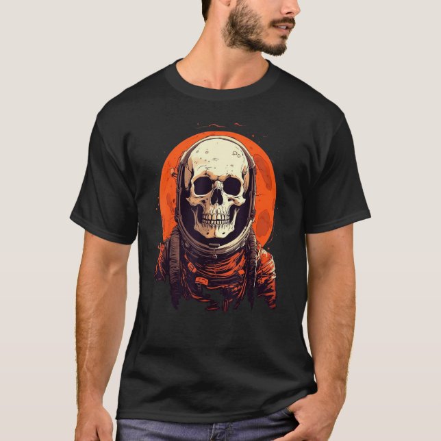 Skeleton Astronaut Occupy Mars in Space Astronaut  T-Shirt (Vorderseite)