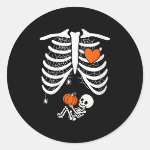 Skeleton Baby Pregnant Xray Rib Cage for Fa Runder Aufkleber