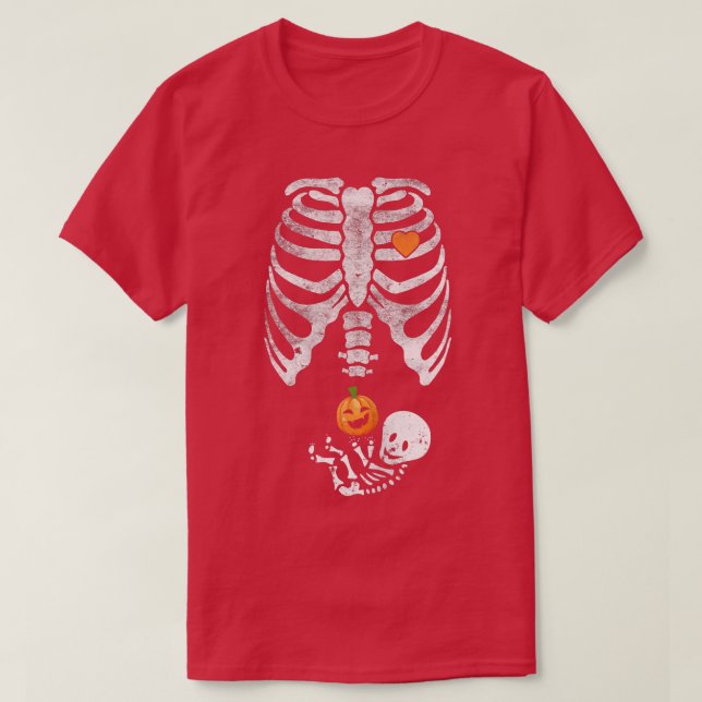 Skeleton Baby Pregnant Xray Rib Cage for Fa T-Shirt (Design vorne)