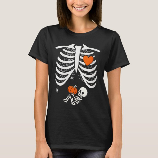 Skeleton Baby Pregnant Xray Rib Cage for Fa T-Shirt (Vorderseite)