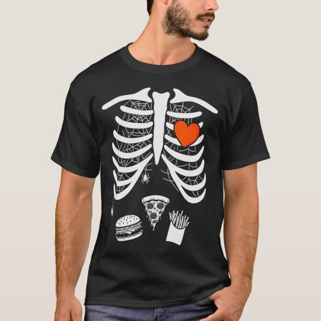 Skeleton Baby Pregnant Xray Rib Cage For Fall Hall T-Shirt (Vorderseite)