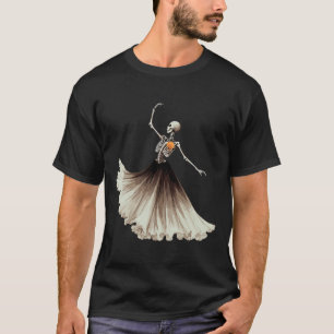 Skeleton Ballerina Ballerina Tanz Halloween Women T-Shirt