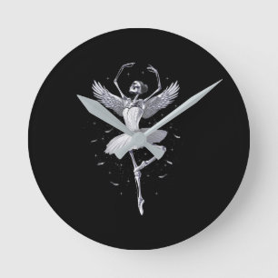Skeleton Ballerina Runde Wanduhr