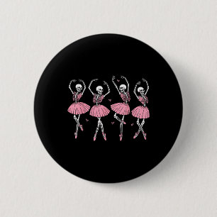 Skeleton Ballerinas Ballet Dance Niedlich Girl Hal Button