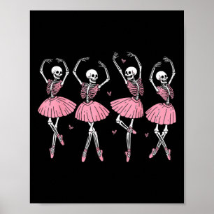Skeleton Ballerinas Ballet Dance Niedlich Girl Hal Poster