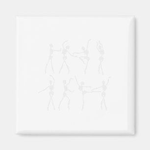 Skeleton Ballerinas Balletttanz Niedlich Halloween Magnet