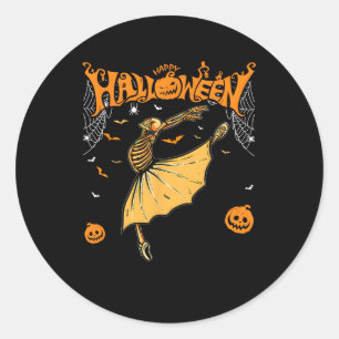 Skeleton Ballerinas Balletttanz Niedlich Halloween Runder Aufkleber